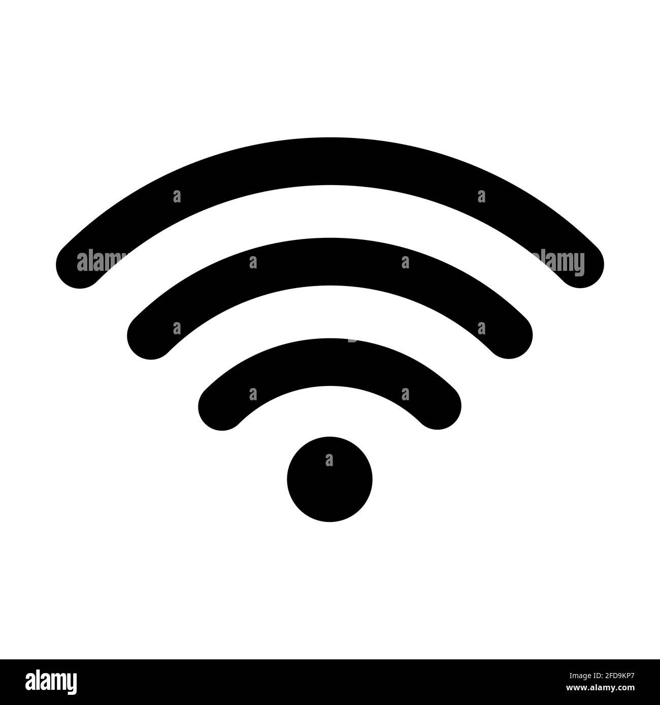 Wifi black icon. Wireless internet signal symbol Stock Vector