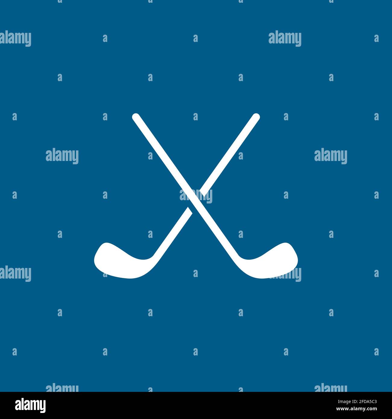 Golf Icon On Blue Background. Blue Flat Style Vector Illustration Stock ...