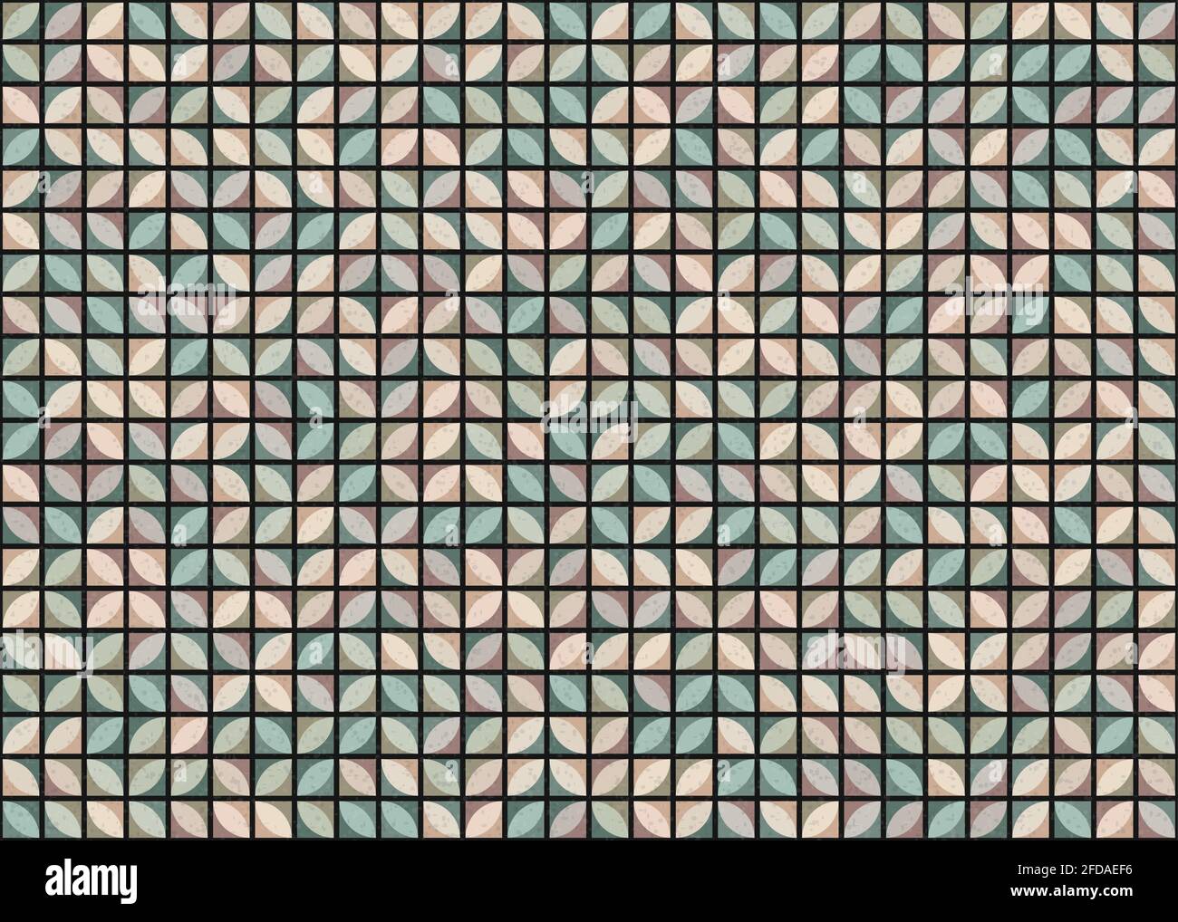 Abstract Geometrical generative computational art illustration Stock Vector