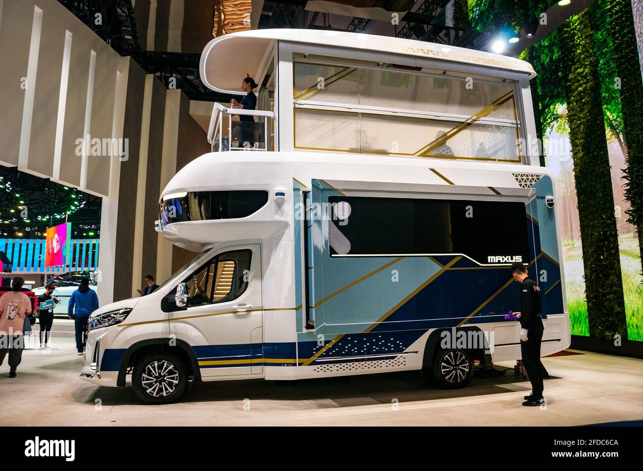 A Maxus V90 camper equipped with Lidar on display at the 2021 Shanghai Auto  Show, China Stock Photo - Alamy