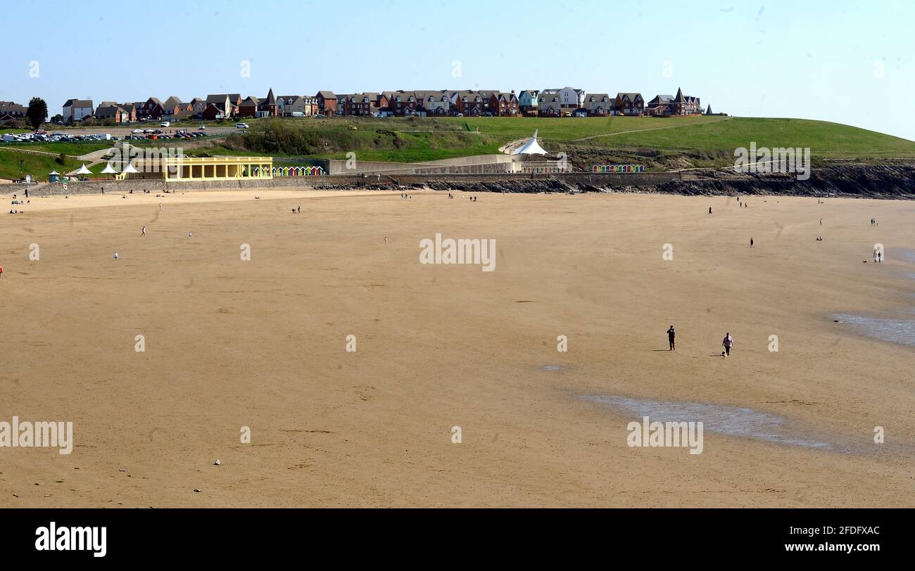 Barry, Cardiff Wales 23 April 2021  Barry Island the  seaside resort in Wales, which is the location of the BBC hit comedy series Gavin & Stacey Stock Photo