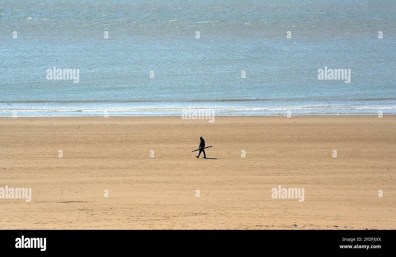 Barry, Cardiff Wales 23 April 2021 Barry Island the seaside resort in ...