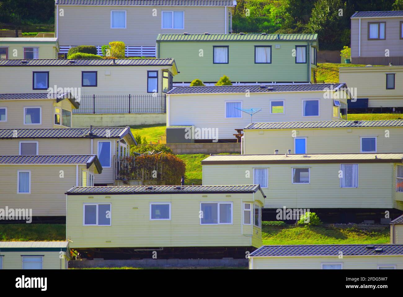 Beer Head Caravan Park near village of Beer in Devon Stock Photo Alamy