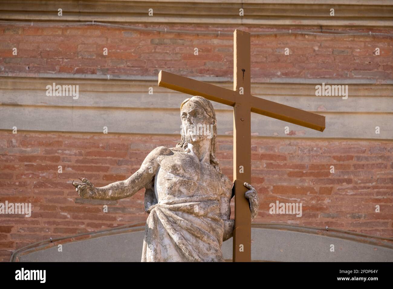Close up of Jesus and the cross ' Santuario del Santissimo Crocifisso ', Castel San Pietro Terme, Italy, Europe Stock Photo