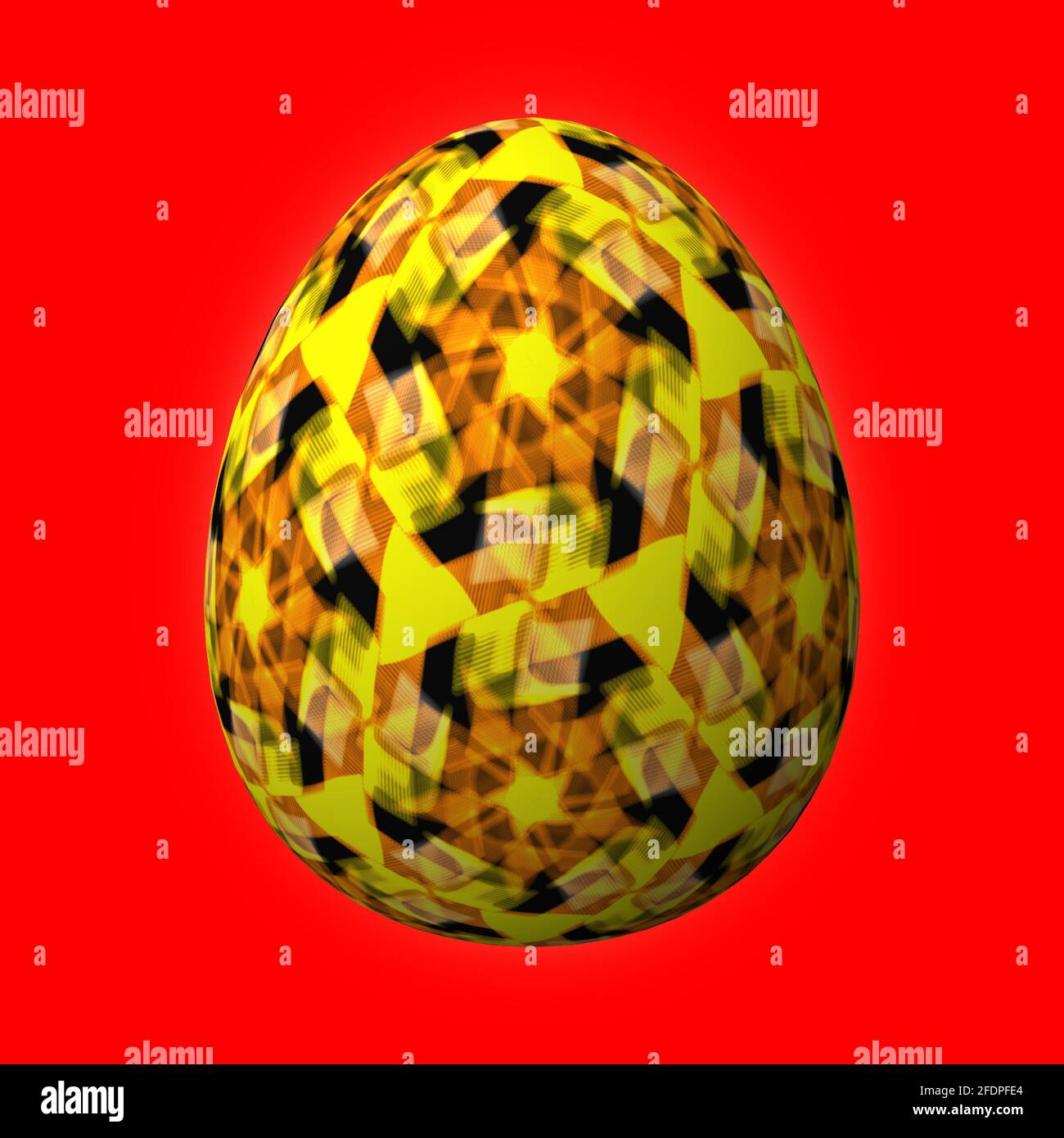 Happy Easter Artfully designed and colorful 3D easter egg 3D