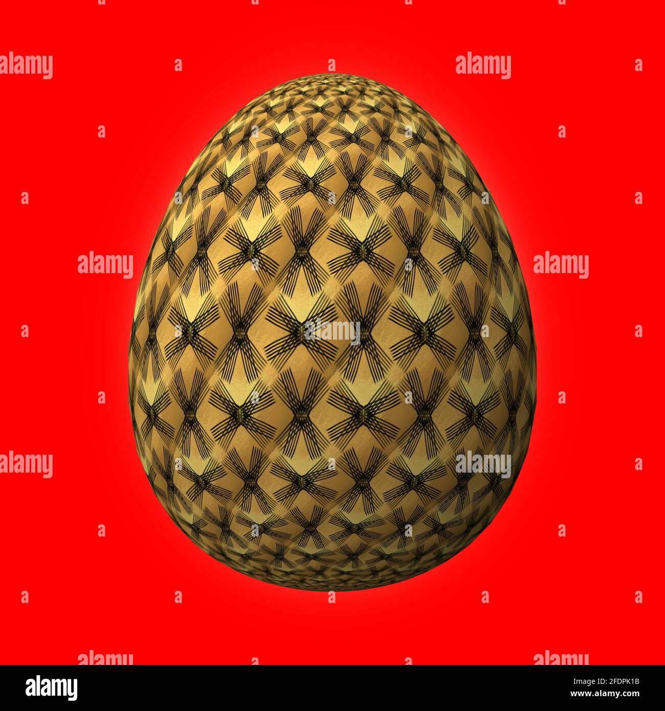 Happy Easter Artfully designed and colorful 3D easter egg 3D