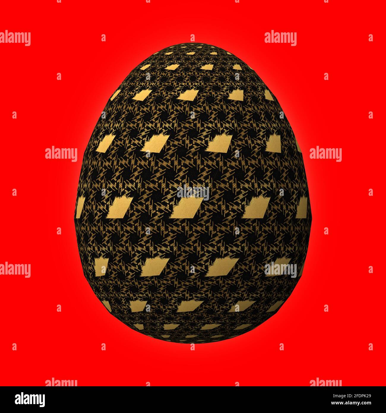 Happy Easter Artfully designed and colorful 3D easter egg 3D