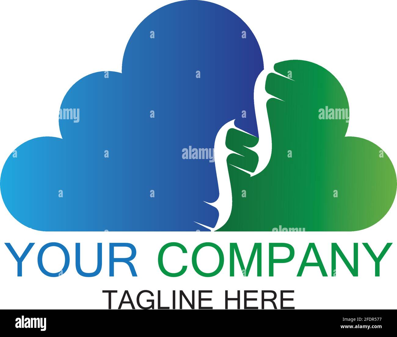 DNA Cloud logo vector design template-vector Stock Vector