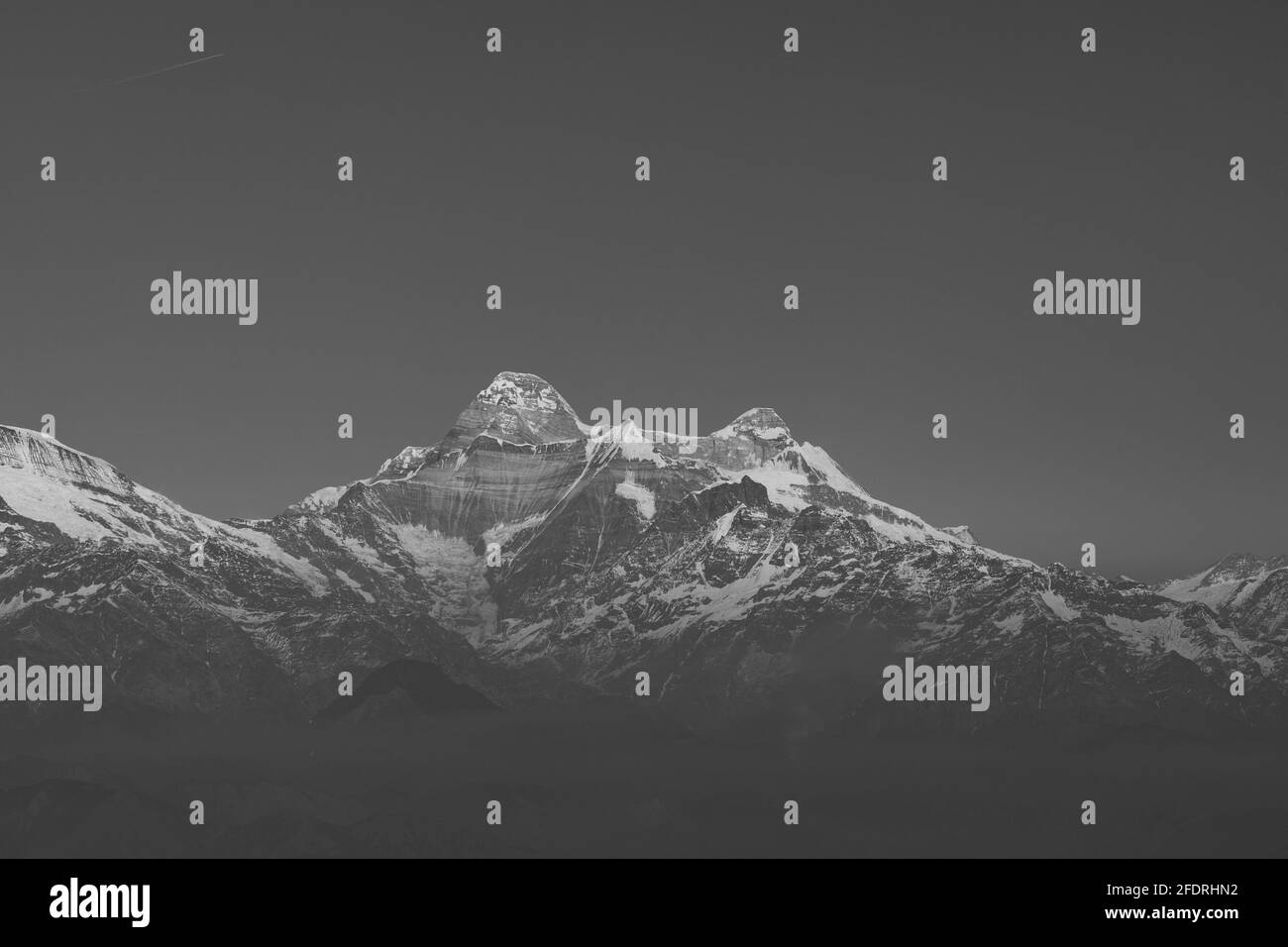 Himalayan range melting Black and White Stock Photos & Images - Alamy