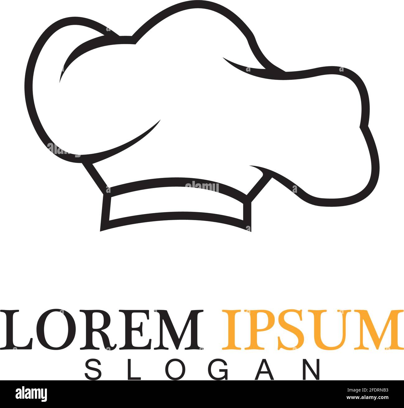 chef hat logo vector design template Stock Vector