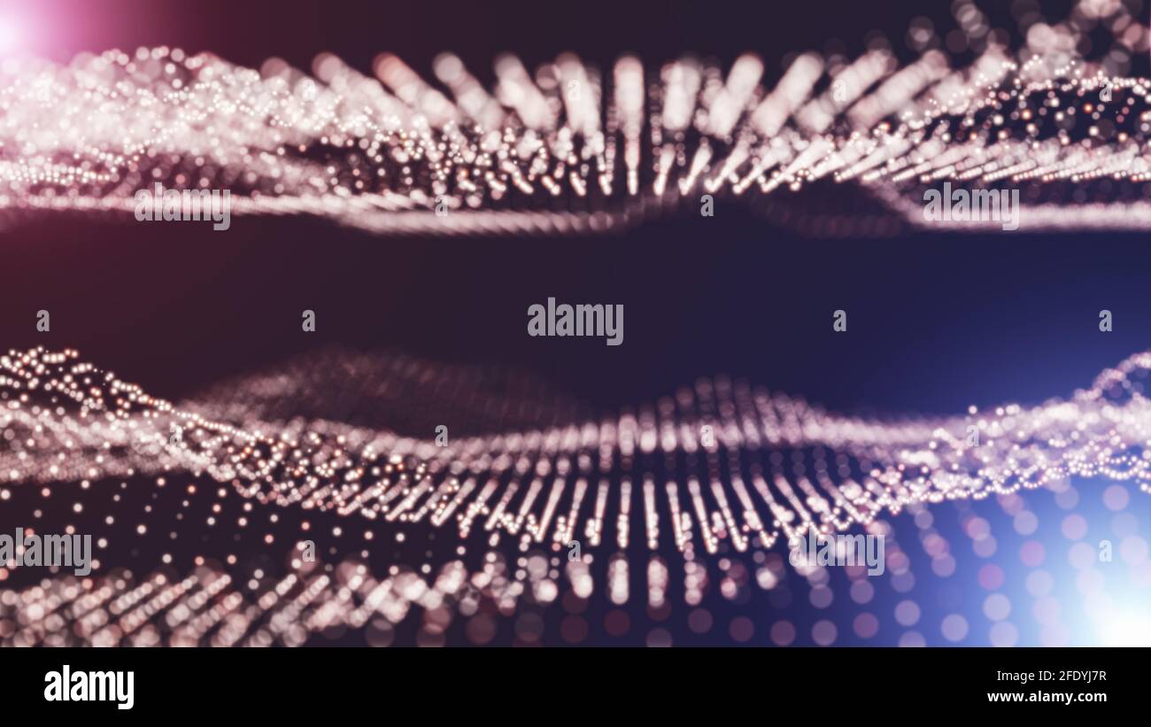 Abstract particles with depth of field Stock Photo - Alamy