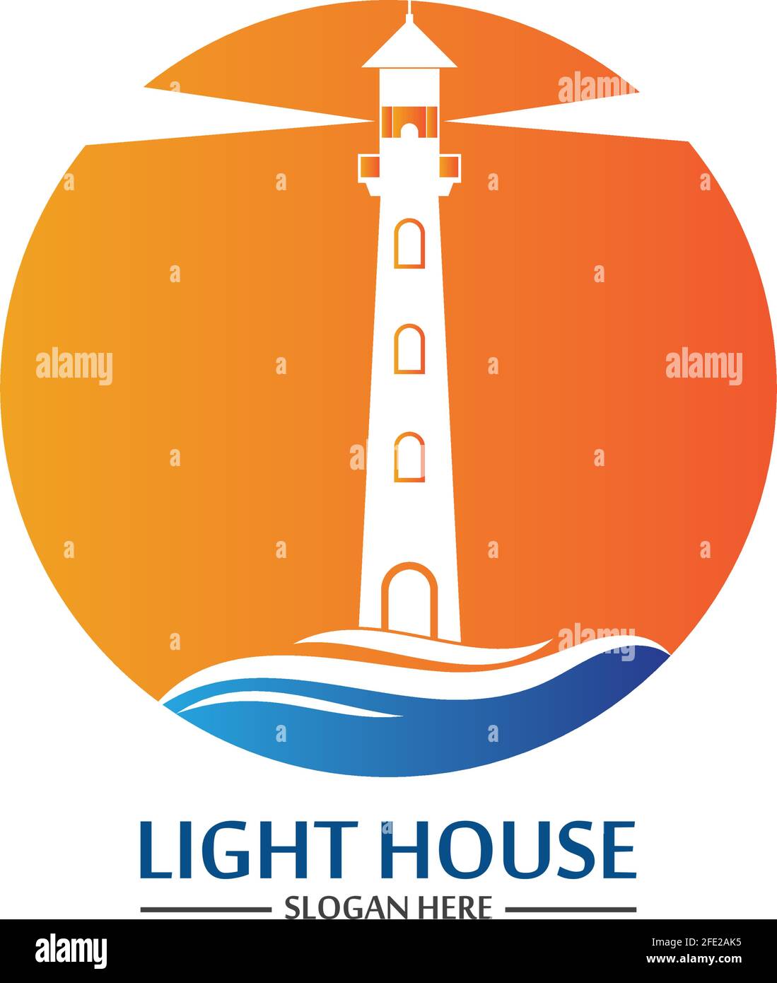 Lighthouse logo icon vector template Stock Vector