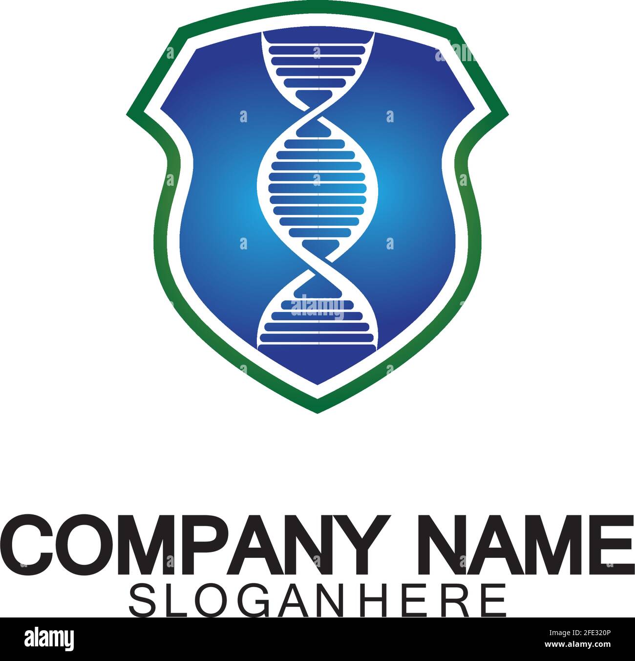 DNA shield logo icon design-vector Stock Vector