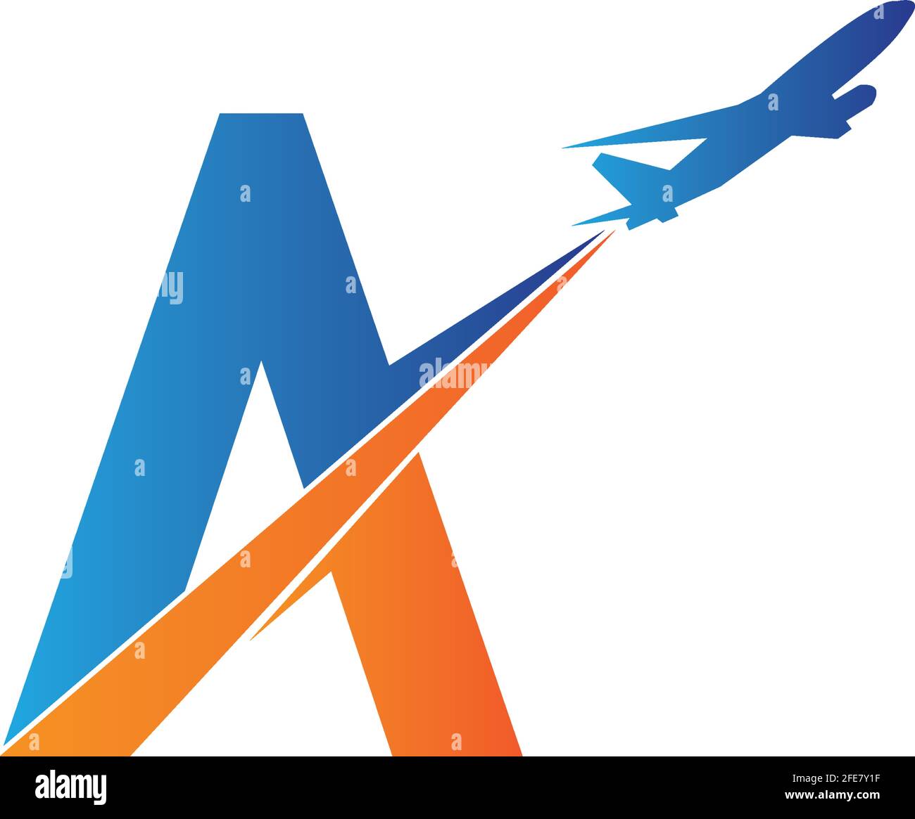 letter A Air travel logo design template-vector Stock Vector