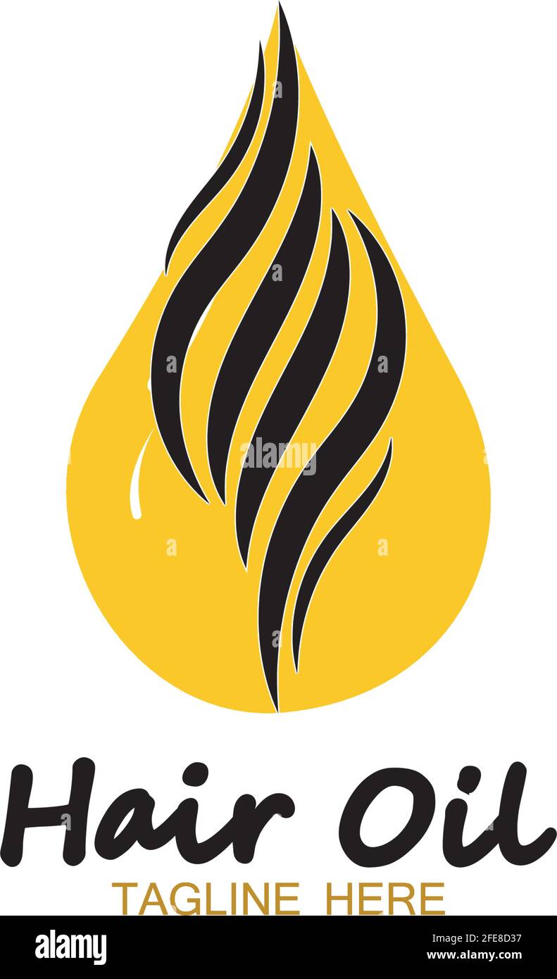 hair oil essential logo with drop oil and hair logo symbol-vector Stock  Vector Image & Art - Alamy