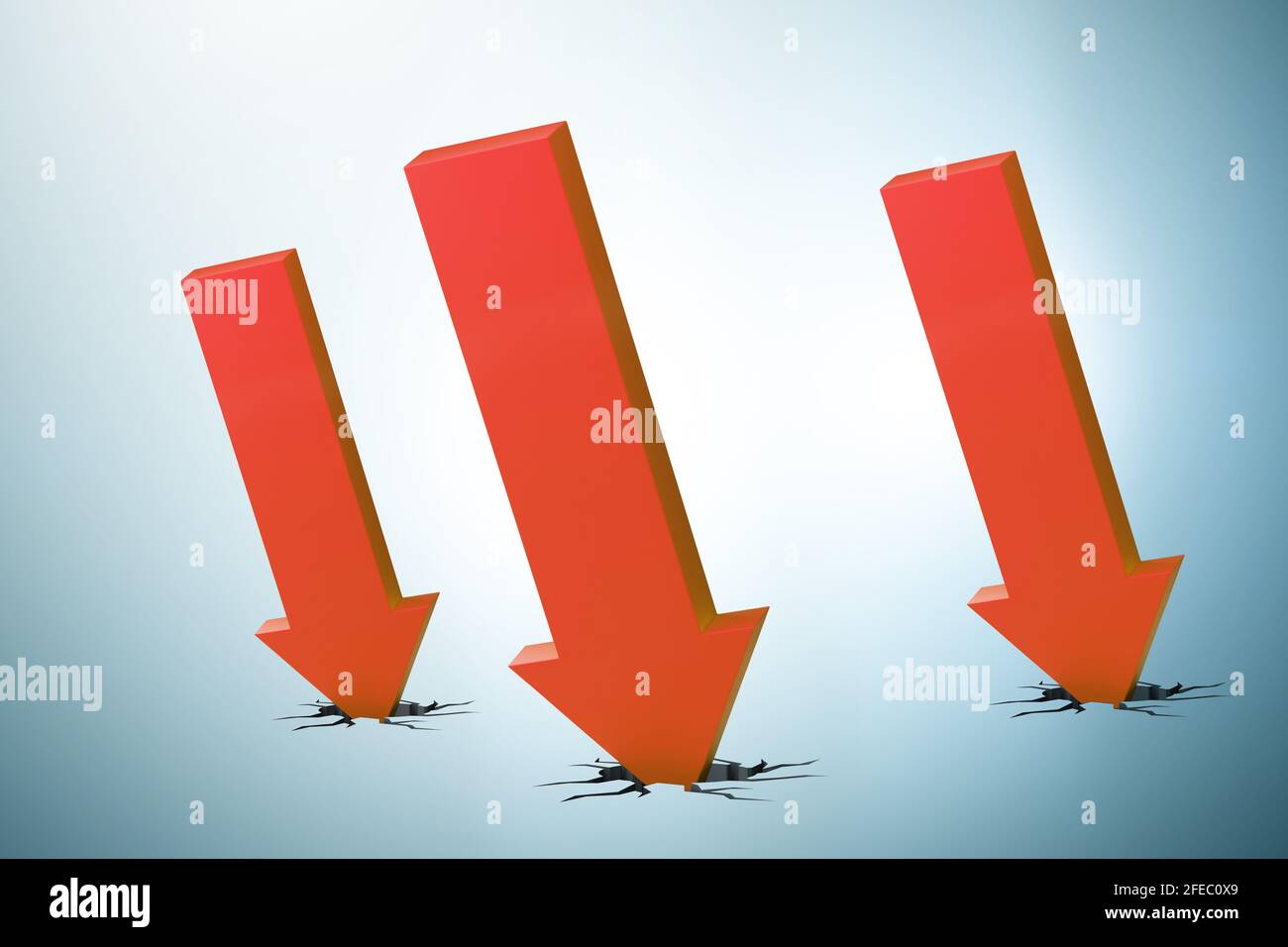Concept of the economic crisis with chart - 3d rendering Stock Photo ...