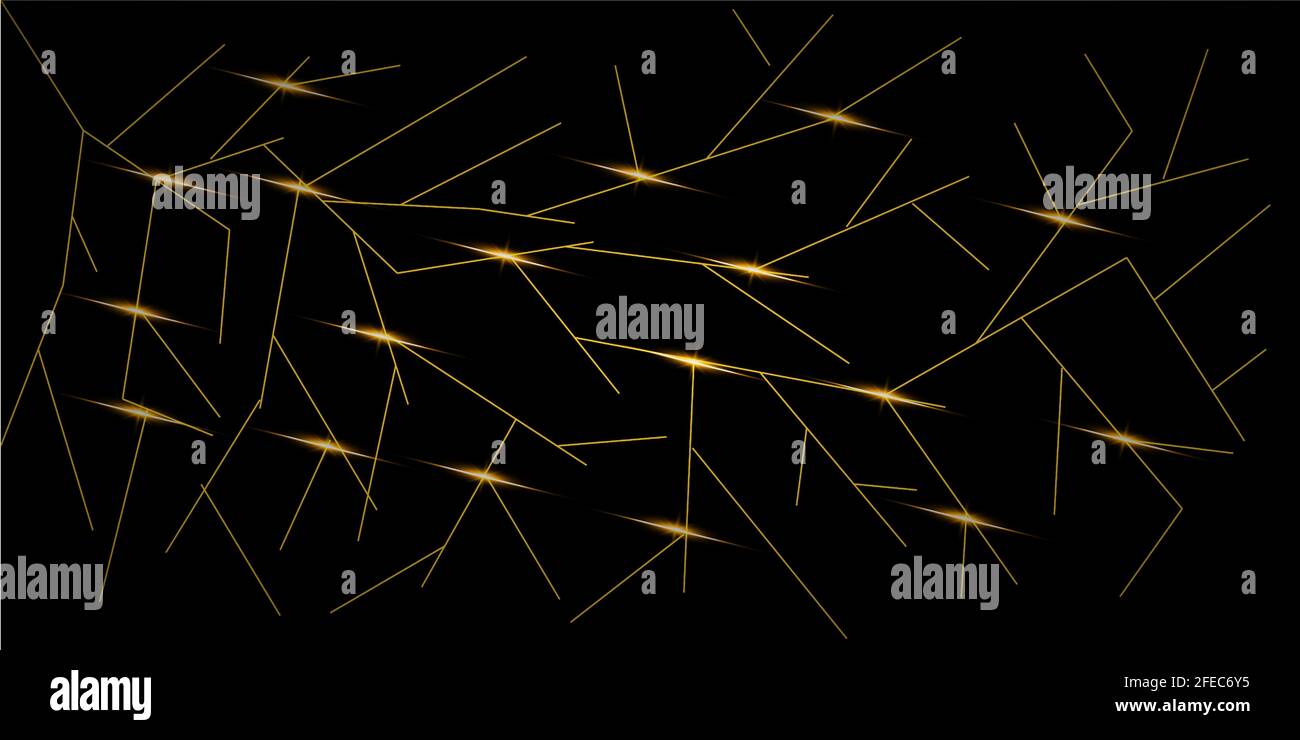Glowing golden neon lines hi-res stock photography and images - Alamy