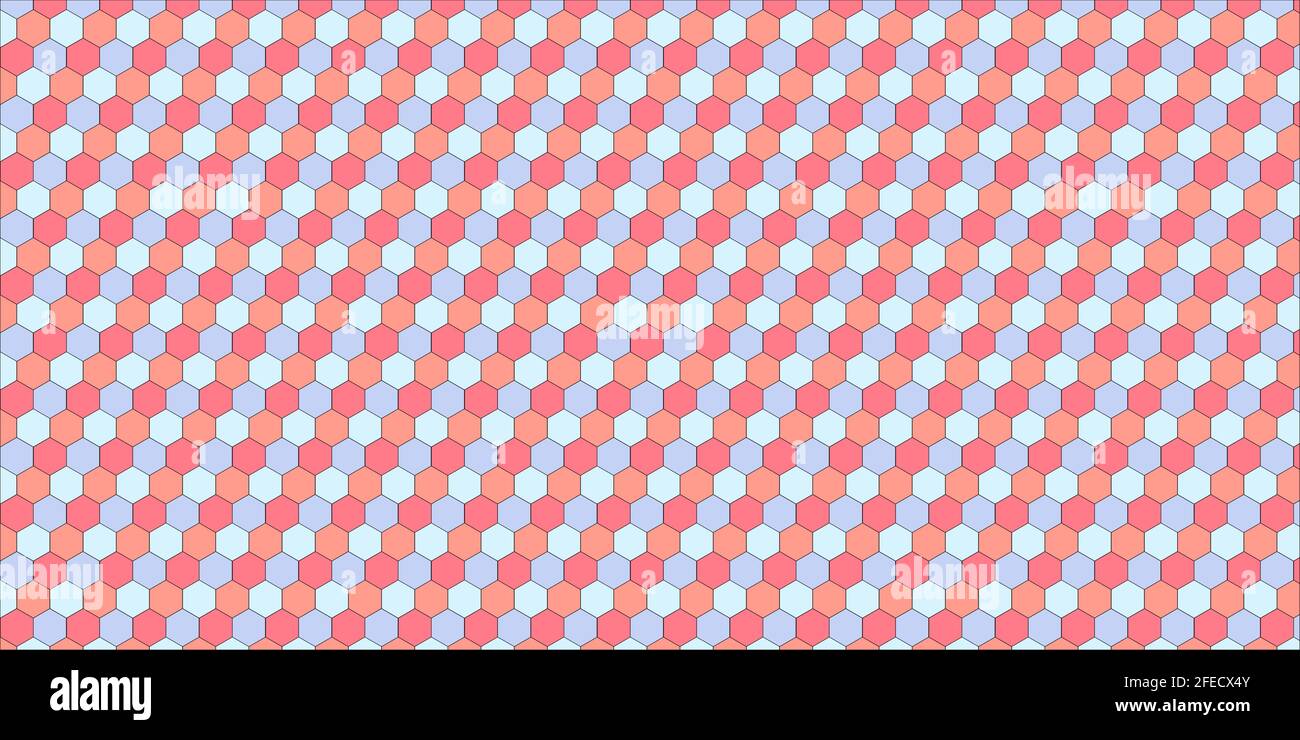 Hexagon grid background texture pattern colorful . Honeycomb vector background. Stock Vector