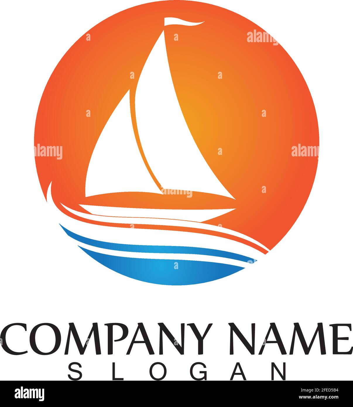 ocean cruise linear ship silhouette simple linear logo-vector Stock Vector