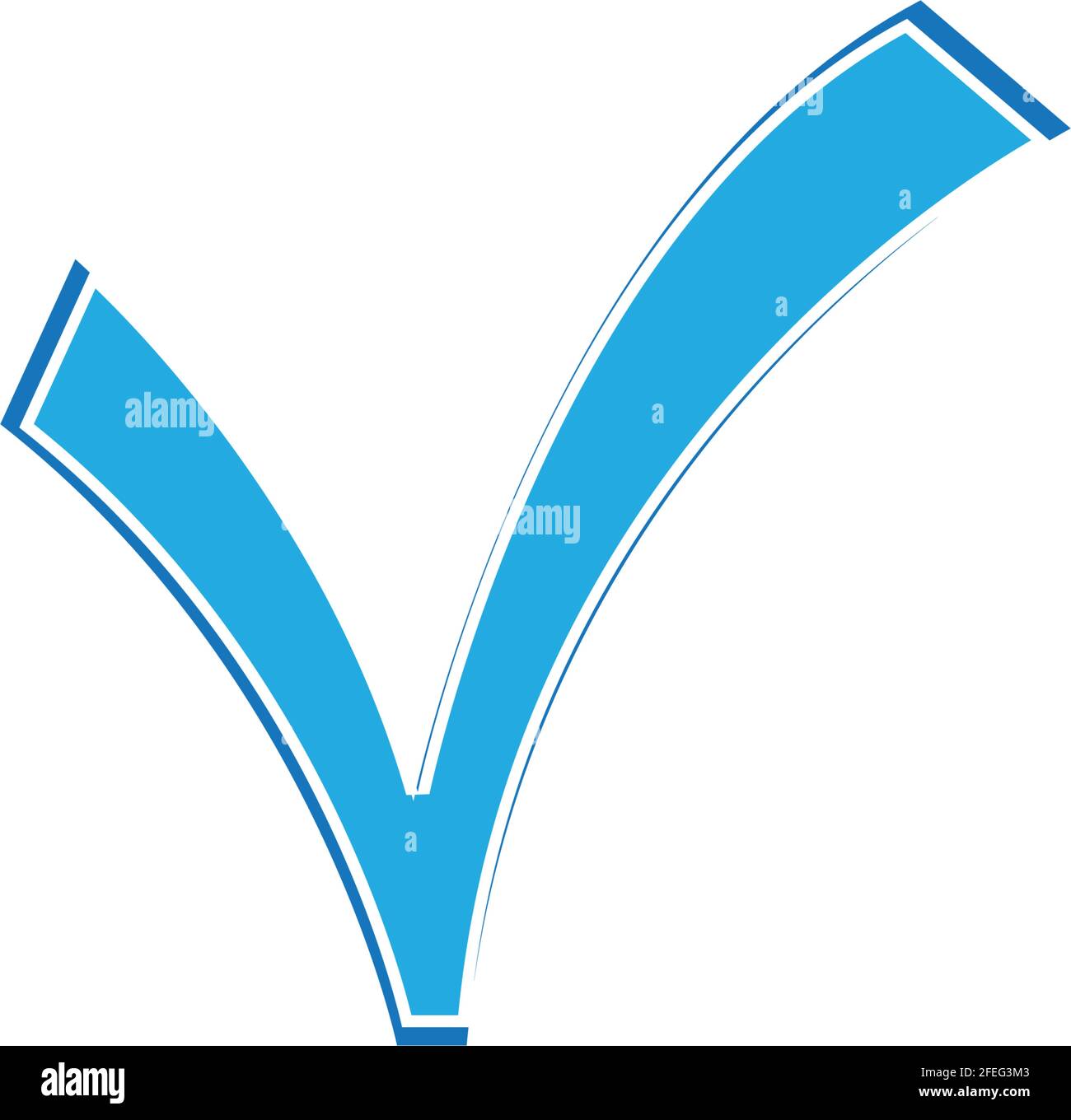 check mark symbol and logo Stock Vector