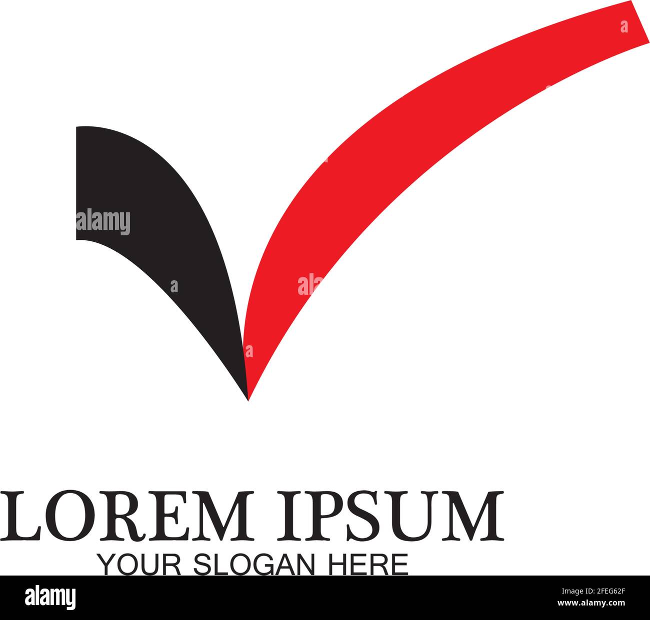 check mark symbol and logo Stock Vector