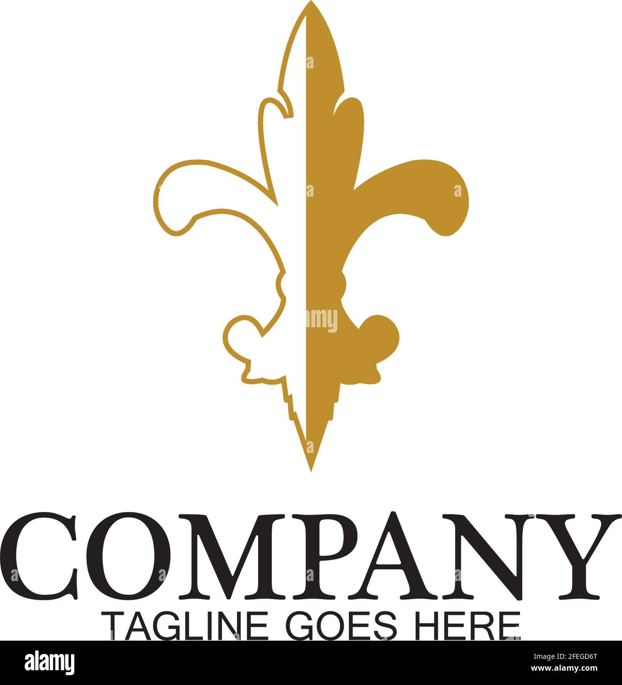 Fleur de lis vector icon design template Stock Vector