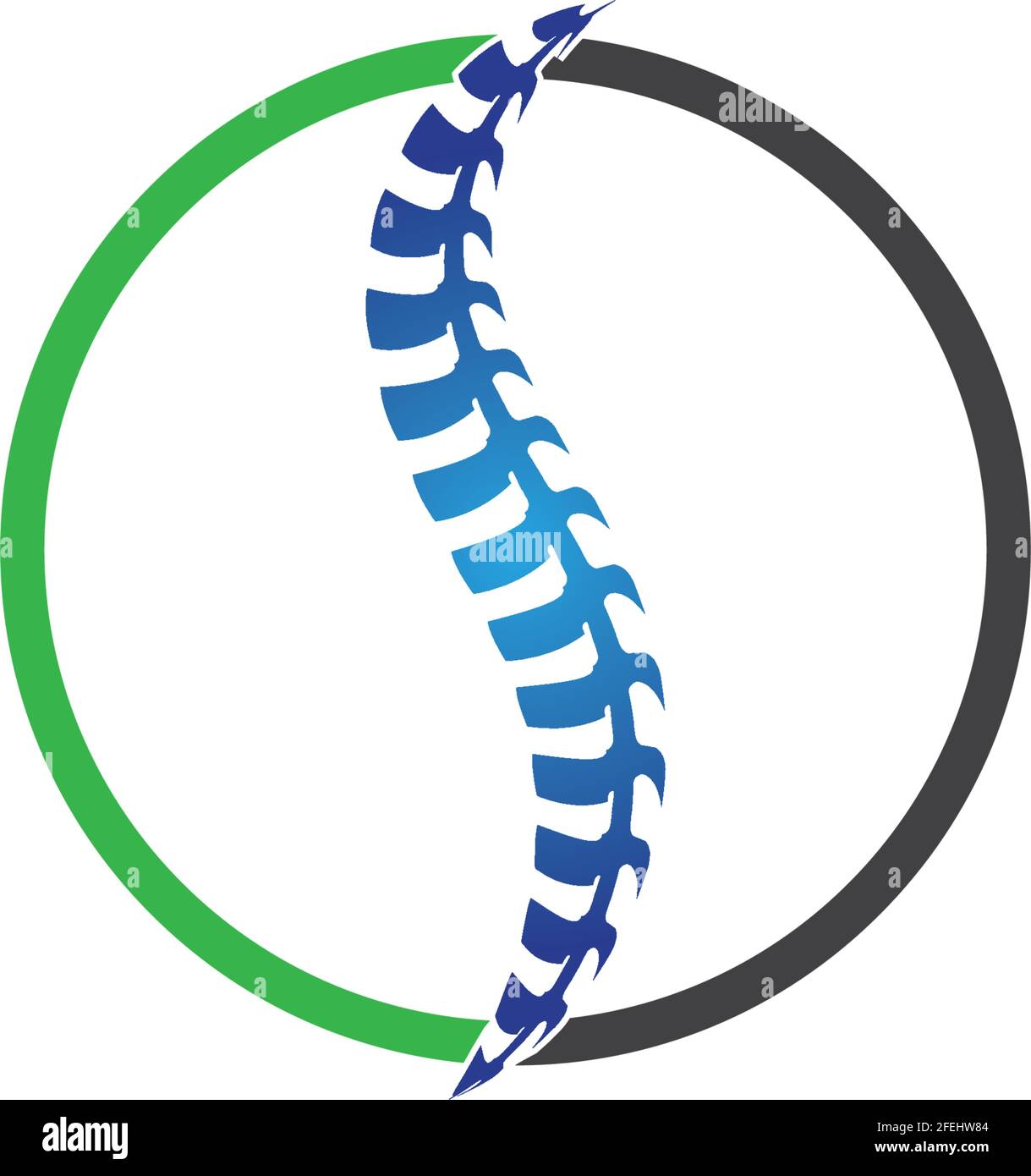 Spine diagnostics symbol logo template vector illustration design Stock Vector