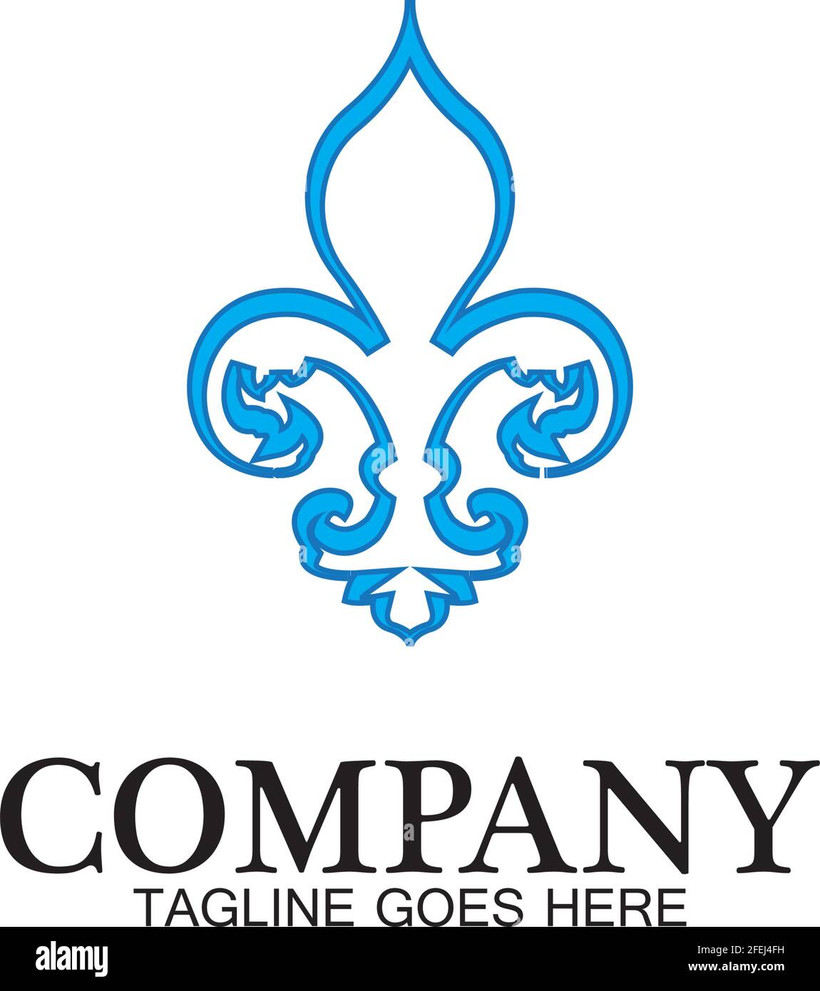 Fleur de lis vector icon design template Stock Vector