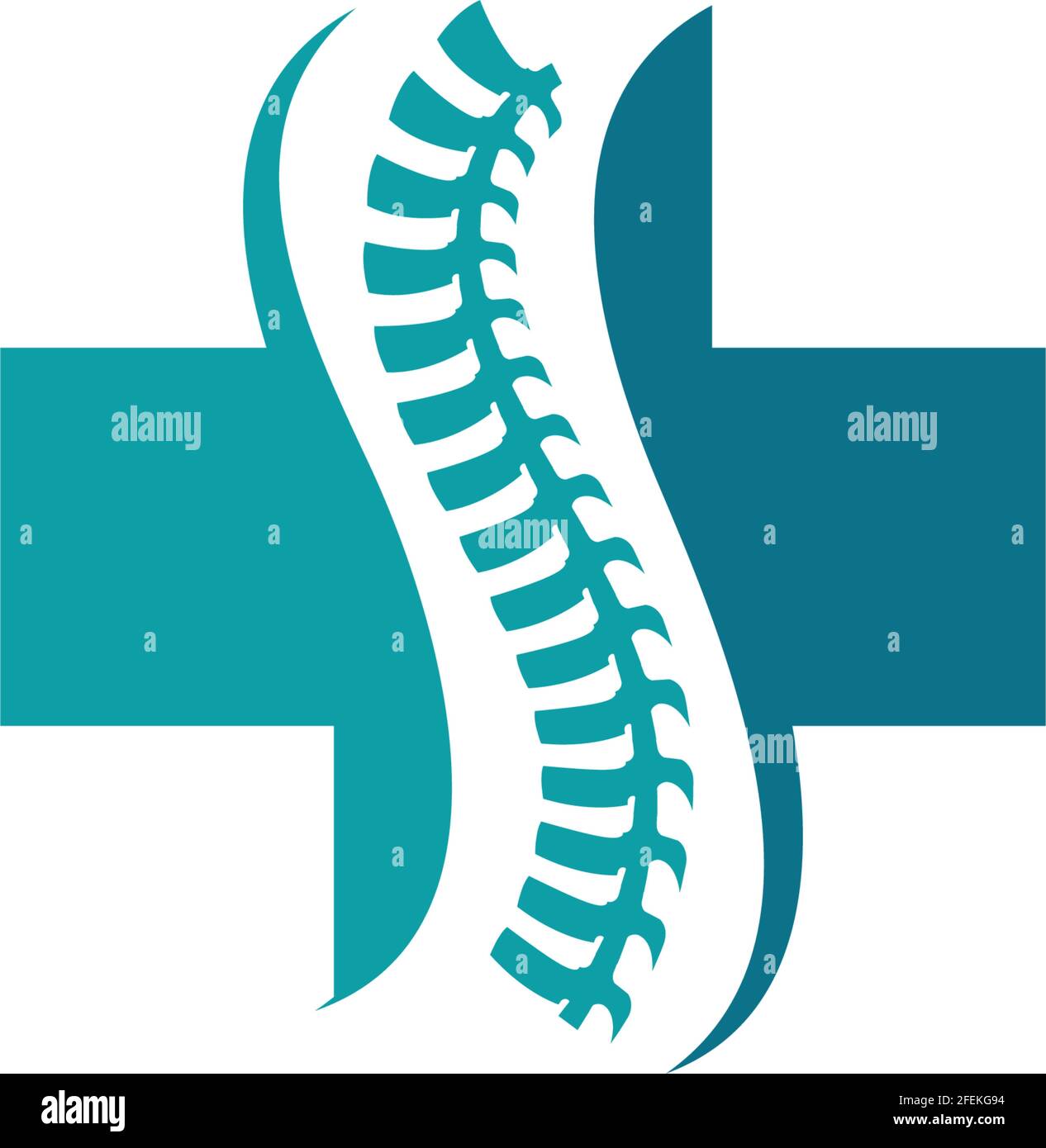 Spine diagnostics symbol logo template vector illustration design Stock Vector