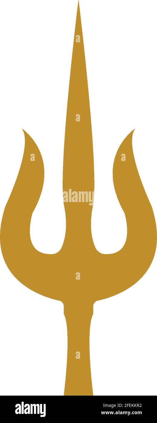 Trident Logo Template vector icon illustration design Stock Vector