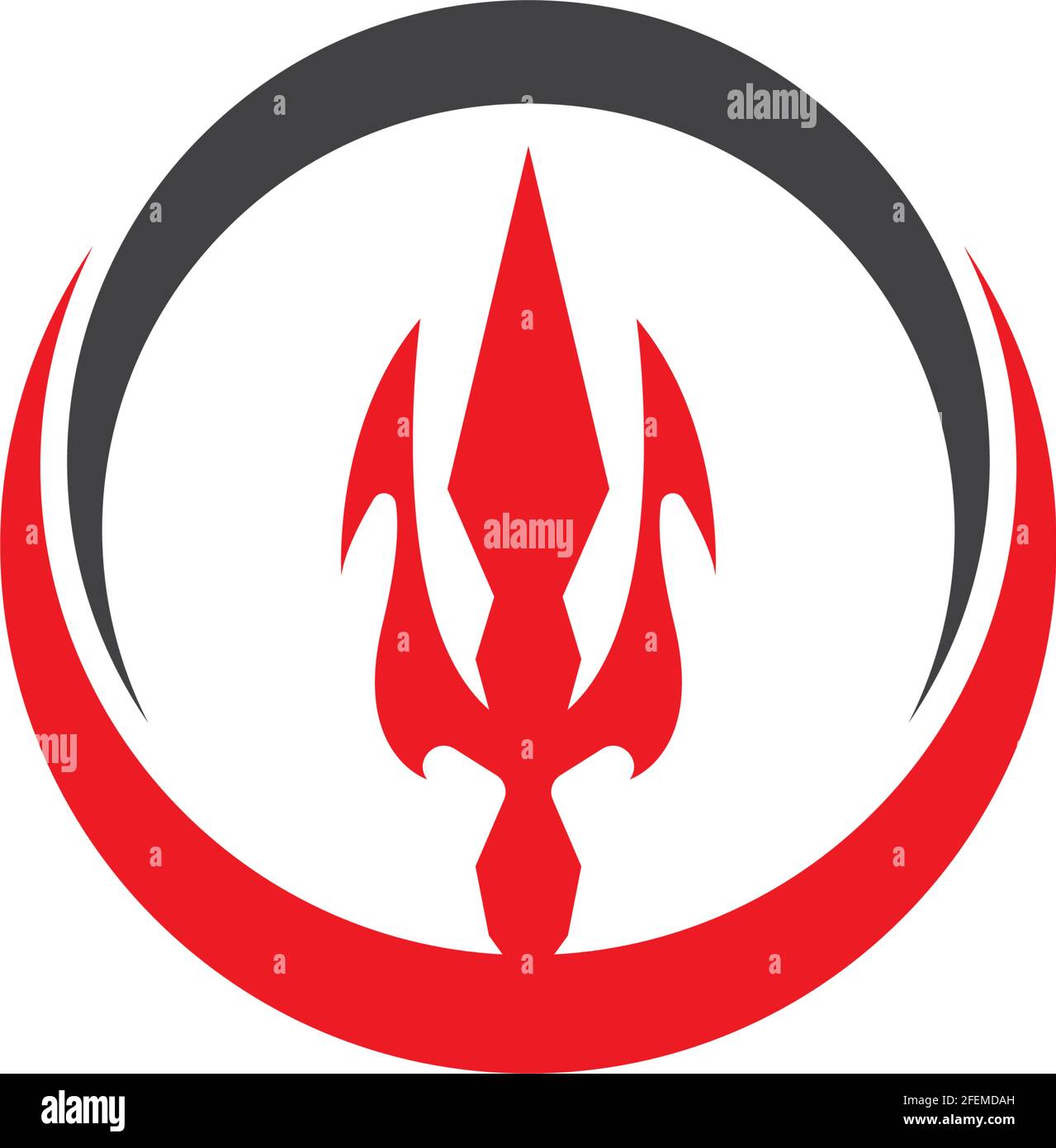 Trident Logo Template vector icon illustration design Stock Vector ...