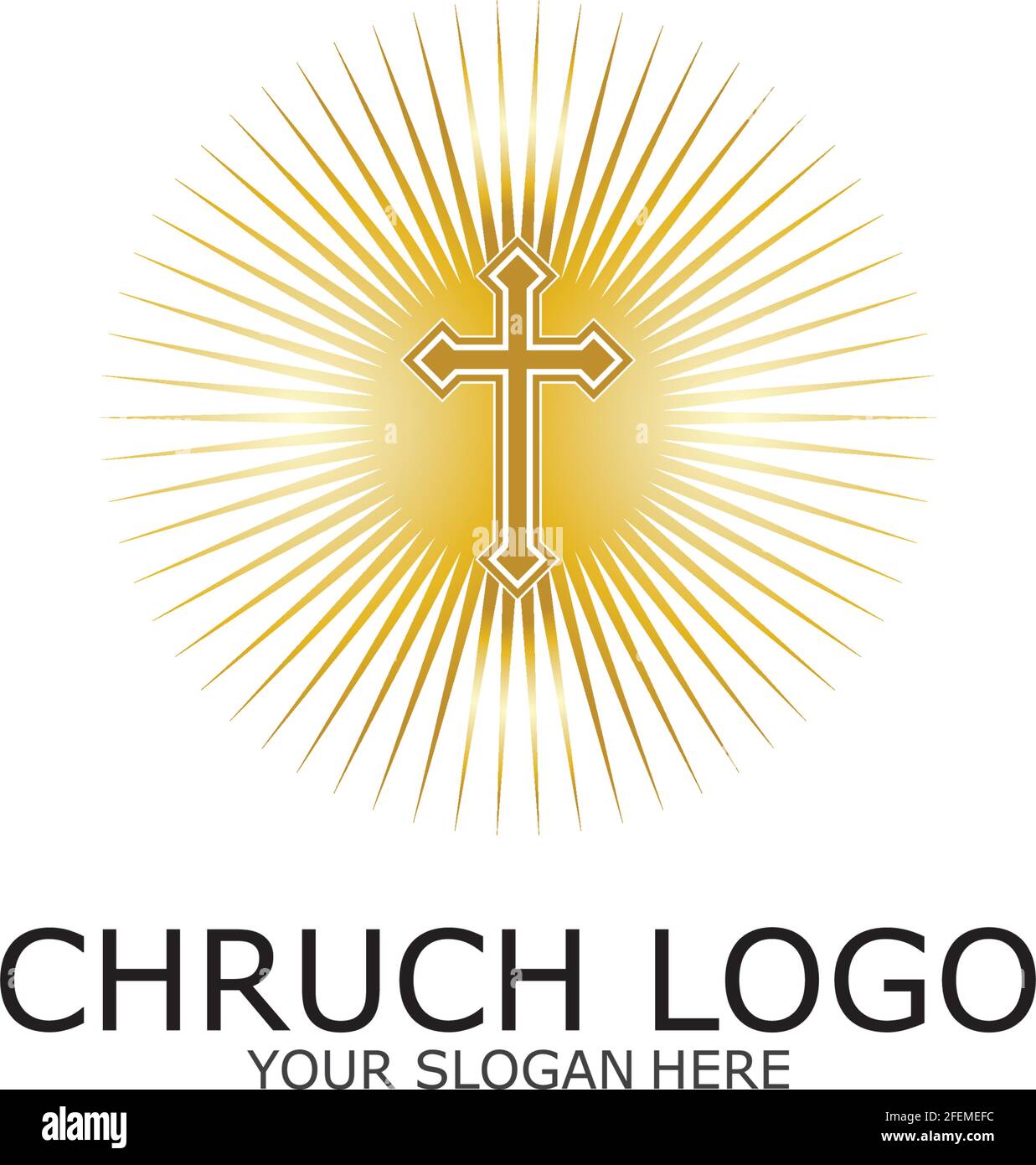 logo church.christian symbol,the bible and the cross of jesus christ-vector Stock Vector