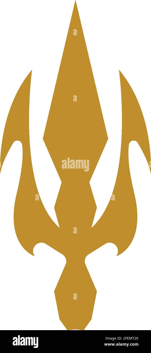 Trident Logo Template vector icon illustration design Stock Vector