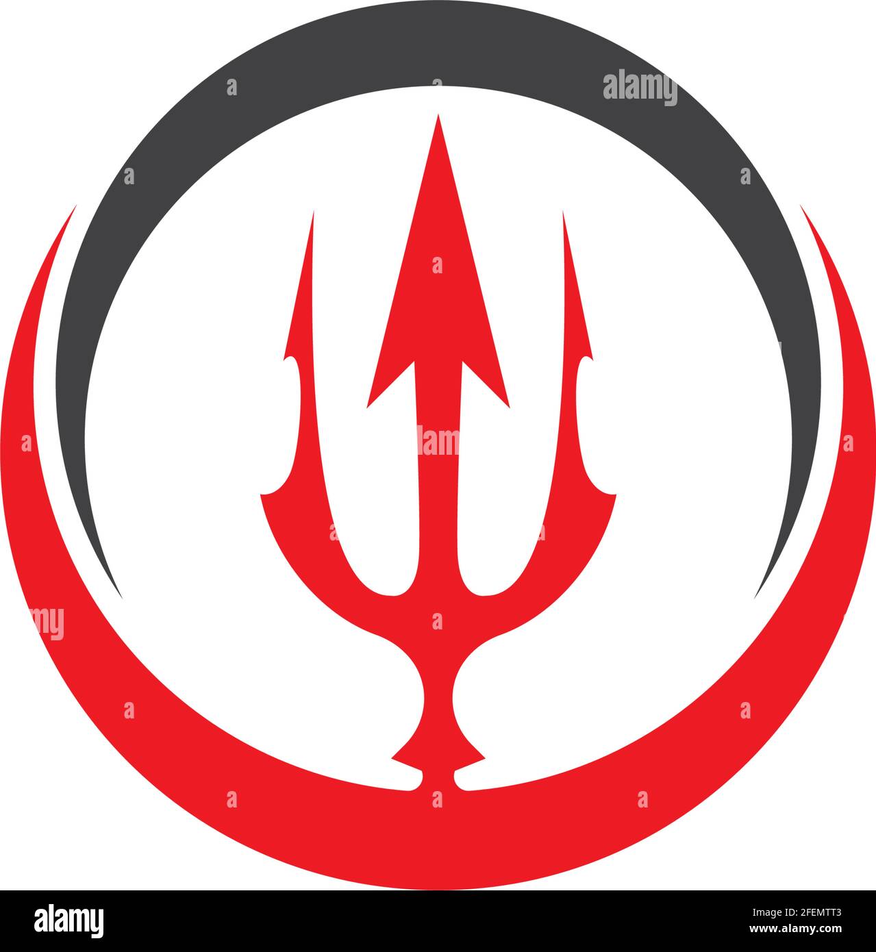 Trident Logo Template vector icon illustration design Stock Vector