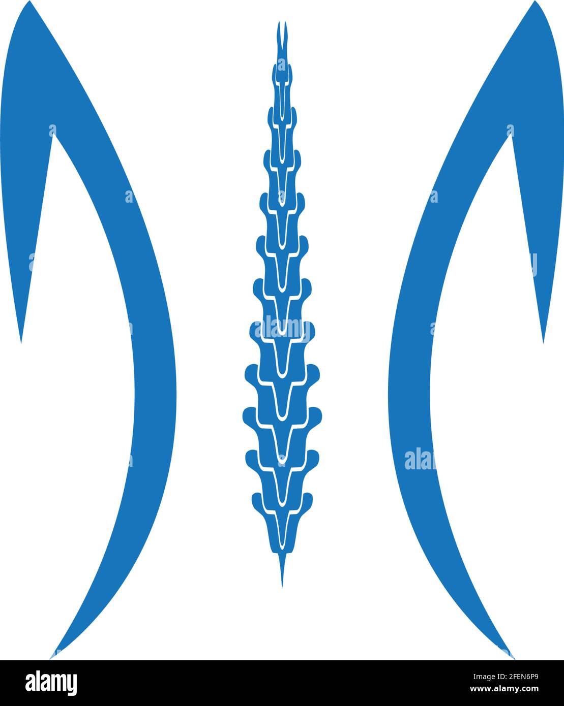 Spine diagnostics symbol logo template vector illustration design Stock Vector