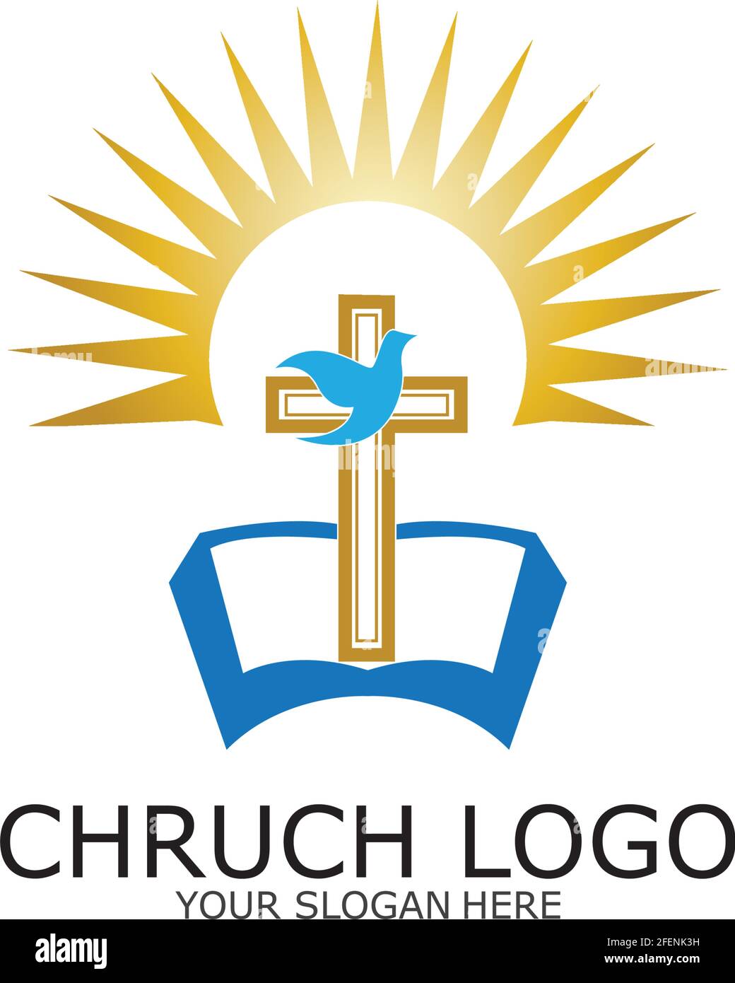 logo church.christian symbol,the bible and the cross of jesus christ ...