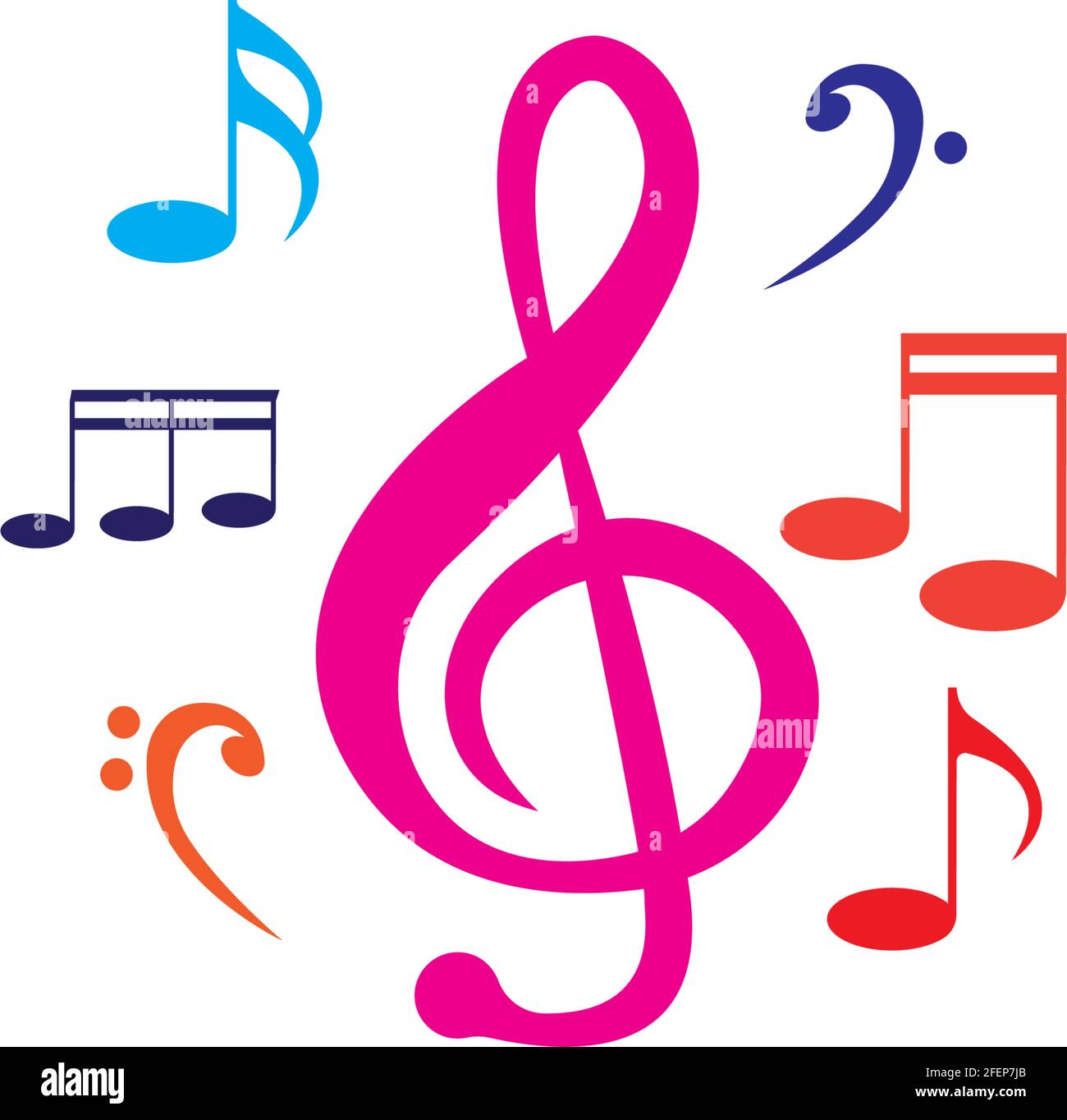 Music note Icon Vector illustration design Stock Vector Image & Art - Alamy