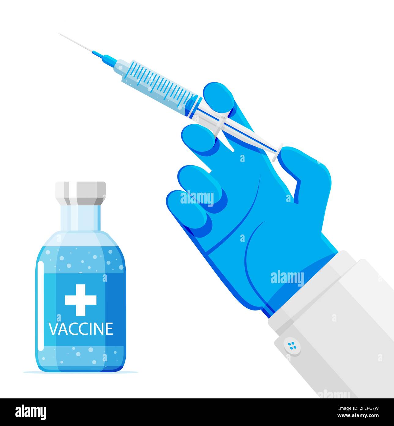 Coronavirus covid 19 vaccination concept. Stock Vector