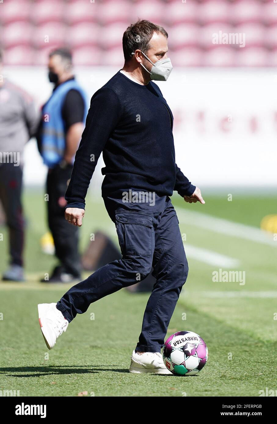 firo: 04/24/2021 Soccer: Soccer: 1. Bundesliga, season 2020/21 FSV FSV FSV  Mainz 05 - FCB FC Bayern Munich Muenchen coach Hans-Dieter "Hansi" Flick  (Bavaria) Photo: Thorsten Wagner / Witters / POOL /