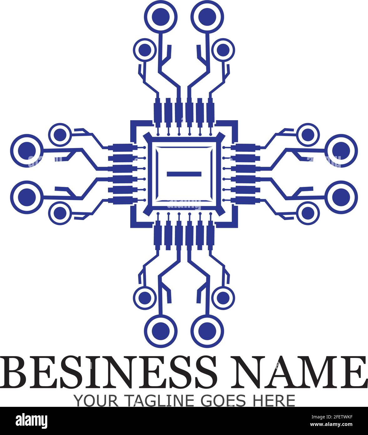 CPU processor line vector icon for websites and mobile flat design ...