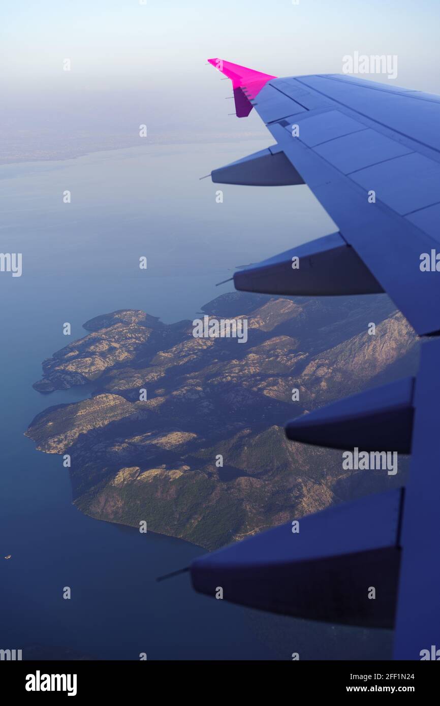 Mountains sea plane landscape hi-res stock photography and images - Alamy