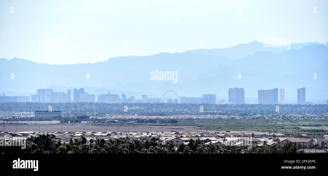 Las Vegas, Nevada, USA. 23rd May, 2016. Home rooftops are seen with the