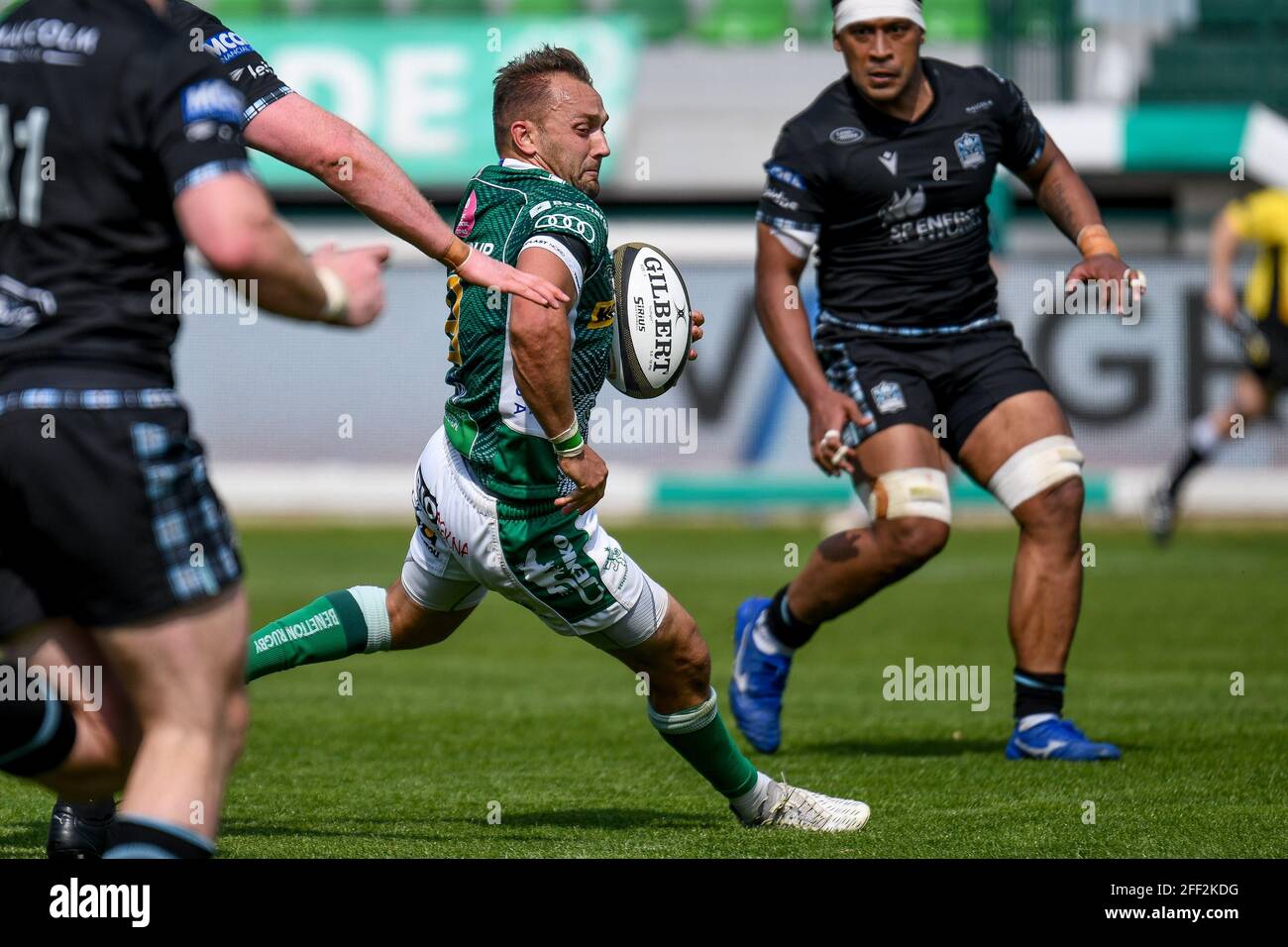 Treviso, Italy. 24th Apr, 2021. Benetton Treviso vs Glasgow Warriors, Rugby  Guinness Pro 14 match in Treviso, Italy, April 24 2021 Credit: Independent  Photo Agency/Alamy Live News Stock Photo - Alamy