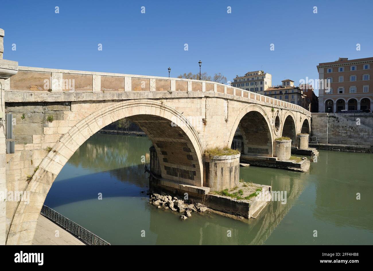 Italy, Rome, Tiber river, Ponte Sisto bridge Stock Photo