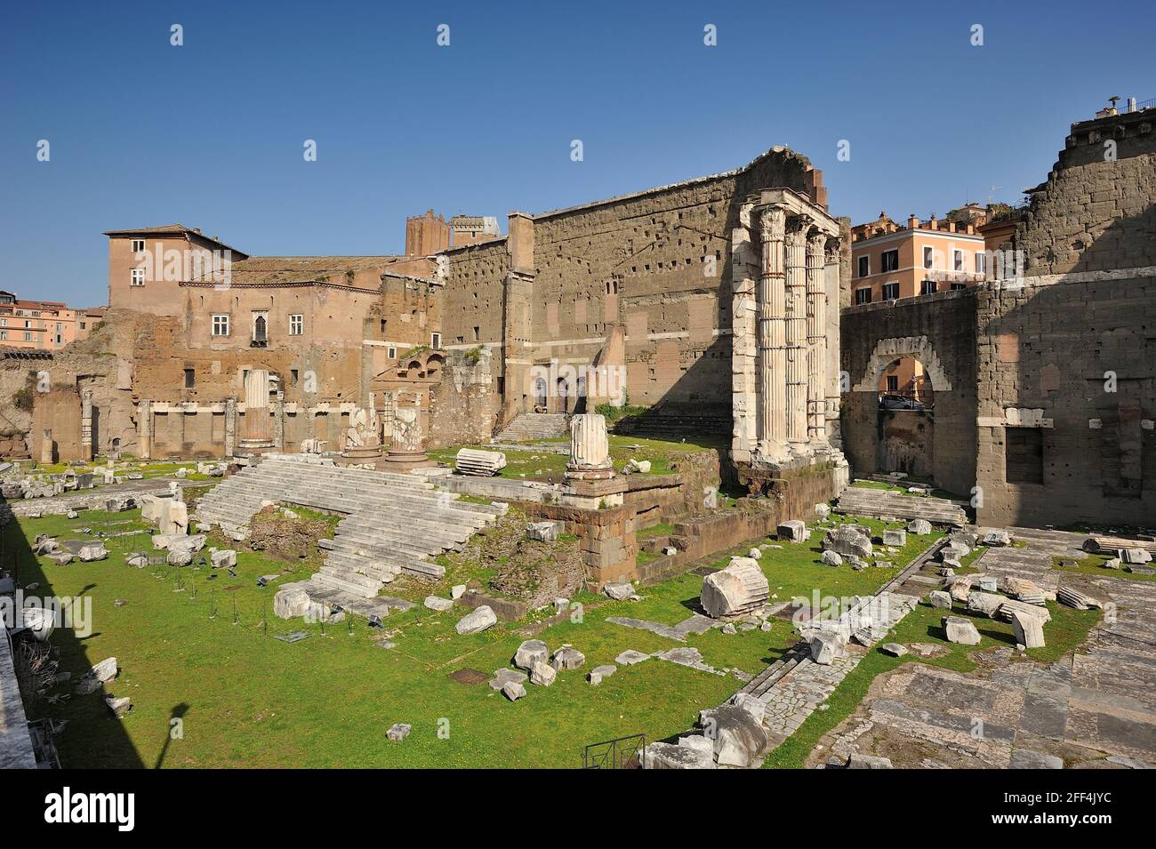 italy, rome, forum of augustus, temple of mars ultor the avenger (1st century AD) Stock Photo