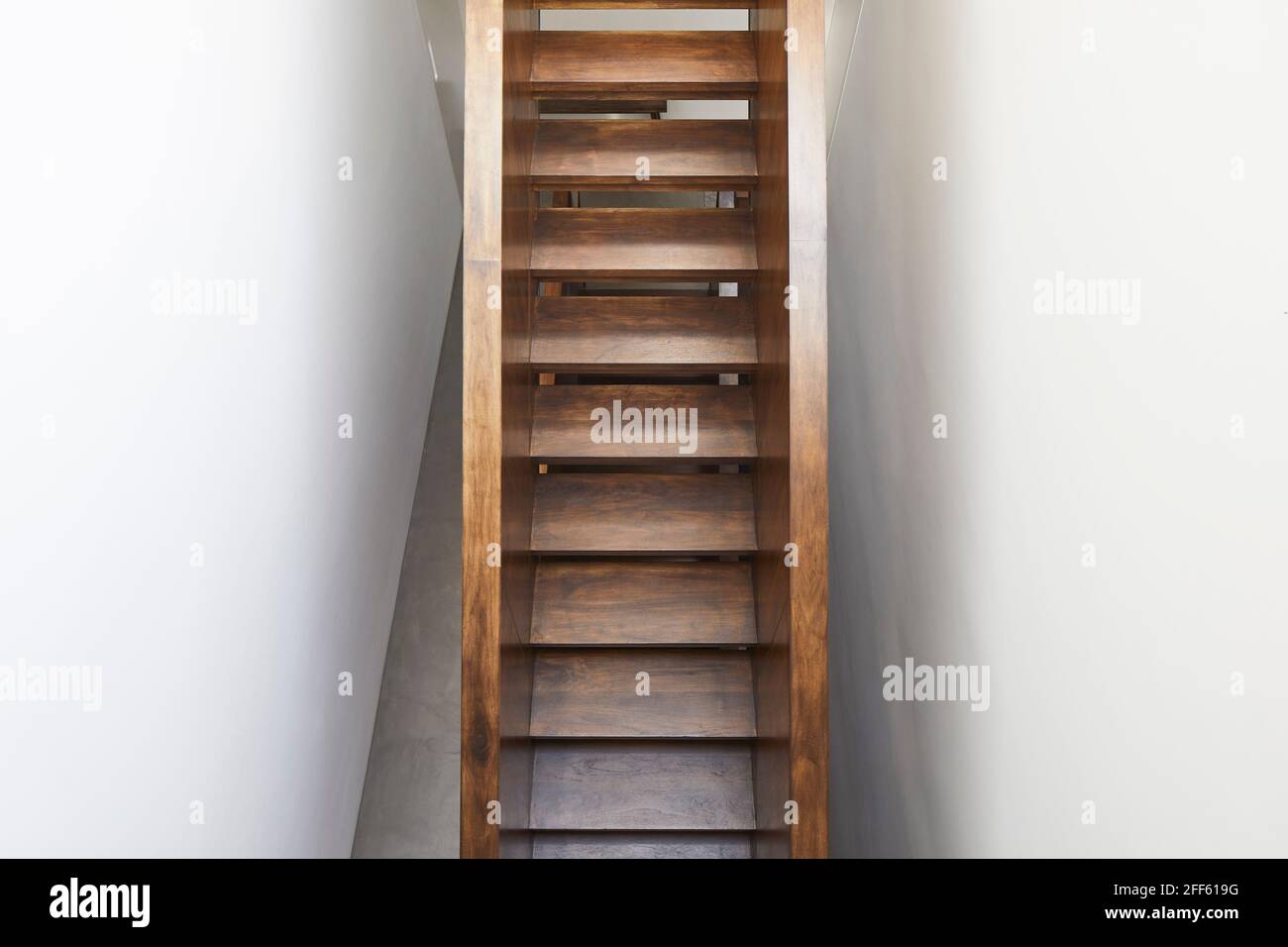 Stairs. Ed's Shed 2020, London, United Kingdom. Architect: Adjaye Associates , 2007. Stock Photo