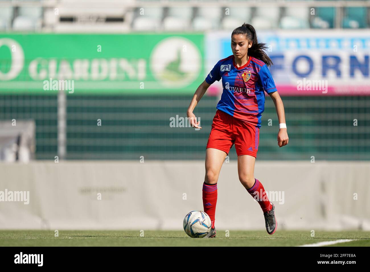 24.04.2021, Lugano, Stadio Comunale Cornaredo, 1/4 final - Swiss Cup women: FC  Lugano Femminile - FC Basel 1893, inside view of the stadium  (Switzerland/Croatia OUT Stock Photo - Alamy