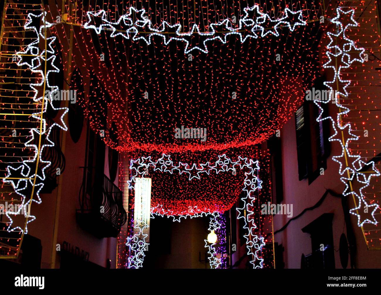 Christmas lights in Funchal, Madeira Stock Photo Alamy