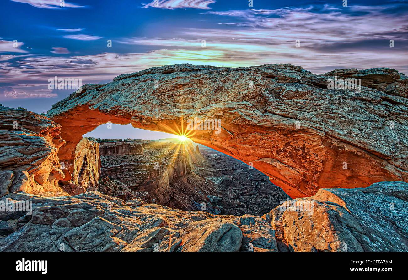 Mesa Arch Canyonlands National Park Stock Photo