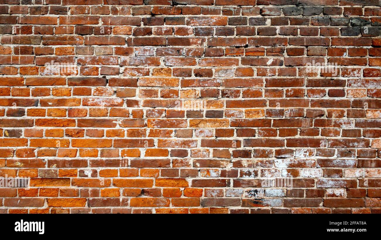 Red brick wall background, Red brick wall texture grunge background